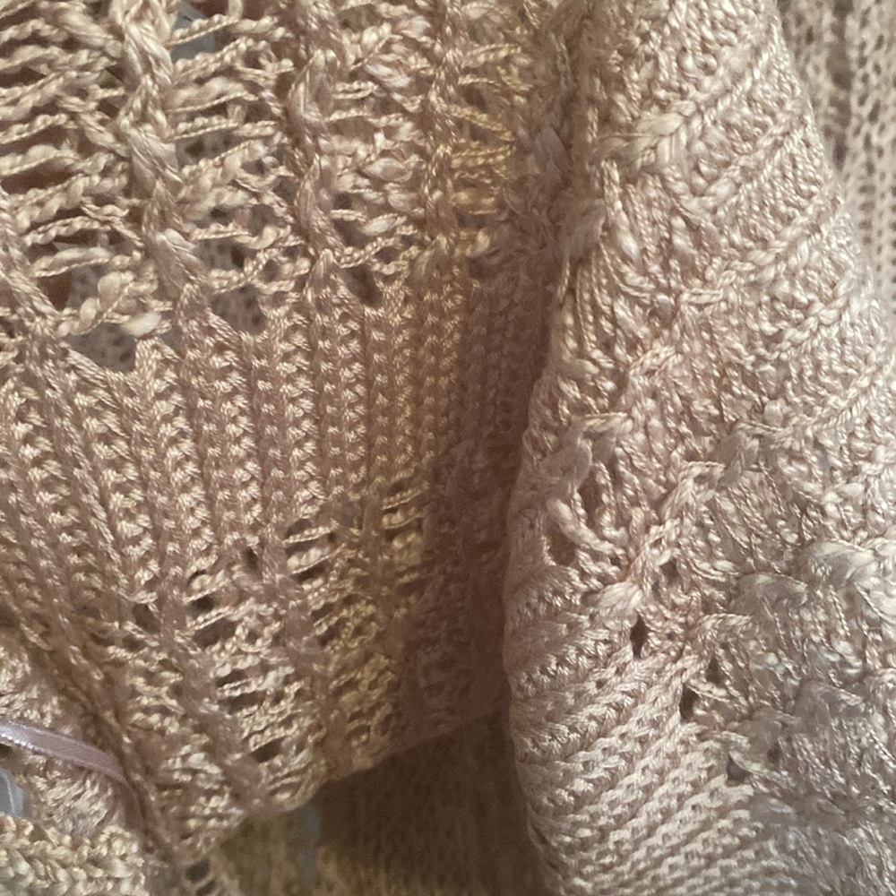 Mudd Tan Brown Button Up Open Knit Style Long Cardigan NWT - Picture 8 of 11
